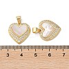 Brass Micro Pave Cubic Zirconia Pendants KK-D057-14G-3