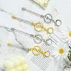 4Pcs 2 Colors Alloy Bar Beadable Keychain for Jewelry Making DIY Crafts KEYC-CJ0001-08-4
