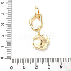 Brass Micro Pave Clear Cubic Zirconia Fold Over Clasps KK-U059-46G-3