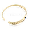 Cubic Zirconia Oval Hinged Bangle BJEW-G651-10G-02-4