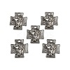Tibetan Style Alloy Cross with Jesus Alloy Pendants for Easter Jewelry K0P62051-1