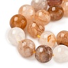 Natural Yellow Hematoid Quartz/Golden Healer Quartz Beads Strands G-D334-A02-8mm-4