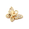 Brass Micro Pave Cubic Zirconia Charms KK-F916-13G-2