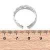 304 Stainless Steel Criss Cross Cuff Rings RJEW-G368-01P-5