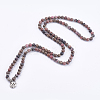 Natural Rhodonite Wrap Bracelets BJEW-E329-06B-3