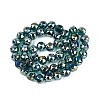 Electroplate Transparent Glass Beads Strands EGLA-ZX001-03A-01-2