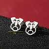 Non-Tarnish Stainless Steel Stud Earrings PW-WG88127-06-1