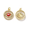 Brass Micro Pave Cubic Zirconia Pendants KK-E068-VB282-2-1