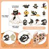 10Pcs 10 Styles Halloween Alloy Enamel Pendants ENAM-FS0003-83-4