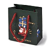 Christmas Santa Claus Printed Paper Gift Bags with Cotton Handles CARB-F013-01-1