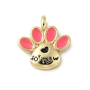 Brass Enamel Charms KK-C110-31G-02-1