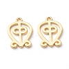 Brass Pendants KK-Z010-06G-1