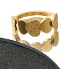 Textured Heart 304 Stainless Steel Finger Ring for Women RJEW-L126-15B-G-2