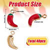 40Pcs Eco-Friendly Zinc Alloy Charms ENAM-SC0004-99-2