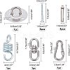 201 Stainless Steel Swing Hook STAS-WH0023-78-2