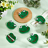 BENECREAT Frog's Head Shape Cartoon Style Polyester Knitted Costume Ornament Accessories DIY-BC0006-65-5