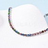 304 Stainless Steel Rhinestone Cup Chain Bracelets for Women BJEW-G753-01P-01-3