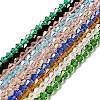 Half-Handmade Transparent Glass Beads Strands GB6MM-1