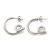 Non-Tarnish 304 Stainless Steel Twist Knot Stud Earrings for Women EJEW-F319-09P-1