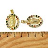 Brass Micro Pave Colorful Cubic Zirconia Pendants KK-H472-51C-G-3