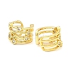 Rack Plating Brass Hollow Cuff Earrings with Cubic Zirconia EJEW-D069-07G-2