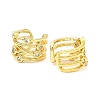 Rack Plating Brass Hollow Cuff Earrings with Cubic Zirconia EJEW-D069-07G-2