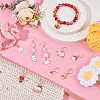 Valentine's Day Alloy Enamel with ABS Plastic Imitation Pearl Pendant Stitch Markers HJEW-AB00291-5