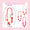 4Pcs 4 Color Alloy Enamel Pendant Necklaces Set NJEW-AB00006-2