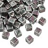 Floral Printed Porcelain Beads PORC-Q160-2-1