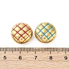 304 Stainless Steel Enamel Waffle Beads STAS-B085-01G-3