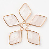 Natural Quartz Crystal Pendants G-R464-005A-1
