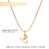 1pc Brass Chain & 304 Stainless Steel Letter Pendant Necklaces NJEW-LP0001-40V-G-2