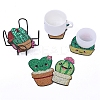 10Pcs Cactus DIY Diamond Painting Coaster Kits PW-WG3F4DA-01-3