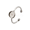 304 Stainless Steel Cuff Ring Components RJEW-H250-02D-P-1