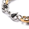 304 Stainless Steel Rope Chain Bracelet for Men Women BJEW-Z011-19GP-3