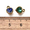 304 Stainless Steel with Rhinestone Pendants STAS-Q346-01G-3