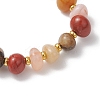 Natural Mixed Gemstone Beaded Stretch Bracelets for Women BJEW-JB13372-4