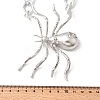 Alloy Crystal Rhinestone Halloween Spider Pendant Figaro Chain Necklaces JEWB-P337-01P-3