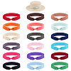 18Pcs 18 Colors Women's Faux Suede Bowknot Stretchable Hat Band AJEW-OC0014-22-1
