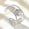 304 Stainless Steel Cuff Bangles for Women BJEW-Z096-04P-1