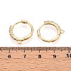Brass Micro Pave Cubic Zirconia Hoop Earring Finding KK-N261-26G-3