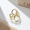 925 Sterling Silver Adjustable Finger Rings for Women RJEW-H257-03G-1