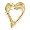 Hollow Heart Brass Open Cuff Ring RJEW-Q819-29G-3