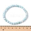Round Natural Hemimorphite Beaded Stretch Bracelets for Men Women BJEW-B136-01A-5