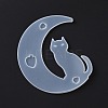DIY Animal on the Crescent Moon Big Pendant Silicone Molds DIY-F125-03-4