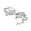 Rack Plating Brass Micro Pave Cubic Zirconia Hoop Earring EJEW-C081-37P-2