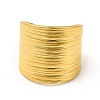Ion Plating(IP) 304 Stainless Steel Textured Wide Open Cuff Ring for Women RJEW-E070-01G-2