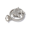 Brass Micro Pave Cubic Zirconia Charms ZIRC-F131-02P-3
