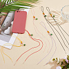 6Pcs 6 Colors Glass Beaded Mobile Phone Lanyard Wrist Strap AJEW-DC0003-28-5