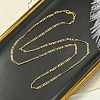 2mm Rack Plating Brass Figaro Chain Necklaces for Women Men MAK-L044-34G-3